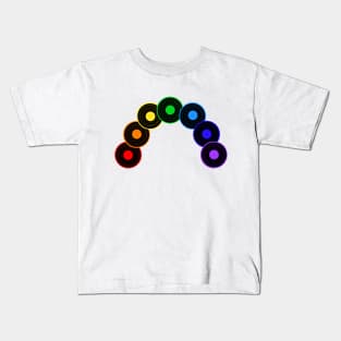 Musical Rainbow of Vinyl Records Kids T-Shirt